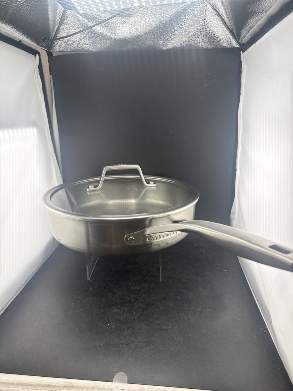 Calphalon RLT5003 Saute Pan 3 Qt 2.8L Stainless Steel All Cook Surfaces With Lid